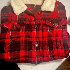 Plus size flannel jacket